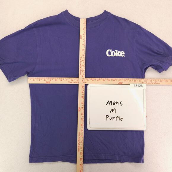 Coca Cola Coke Short Sleeve Pullover Casual Graphic T-Shirt Mens Size M Purple - Picture 5 of 9